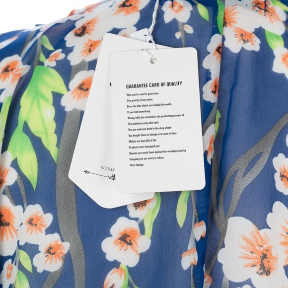 ⭐️LAST CHANCE⭐️ Olrain Blue Cherry Blossom Kimono - Picture 4 of 7